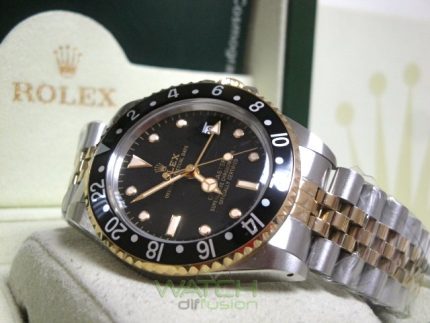 Rolex replica GMT master II vintage acciaio oro black dial orologio copia imitazione