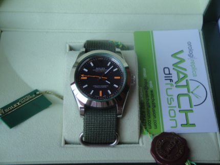 Rolex replica milgauss cordura NATO military orologio copia imitazione